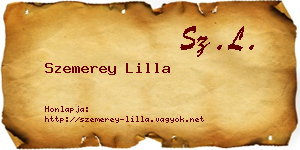 Szemerey Lilla névjegykártya